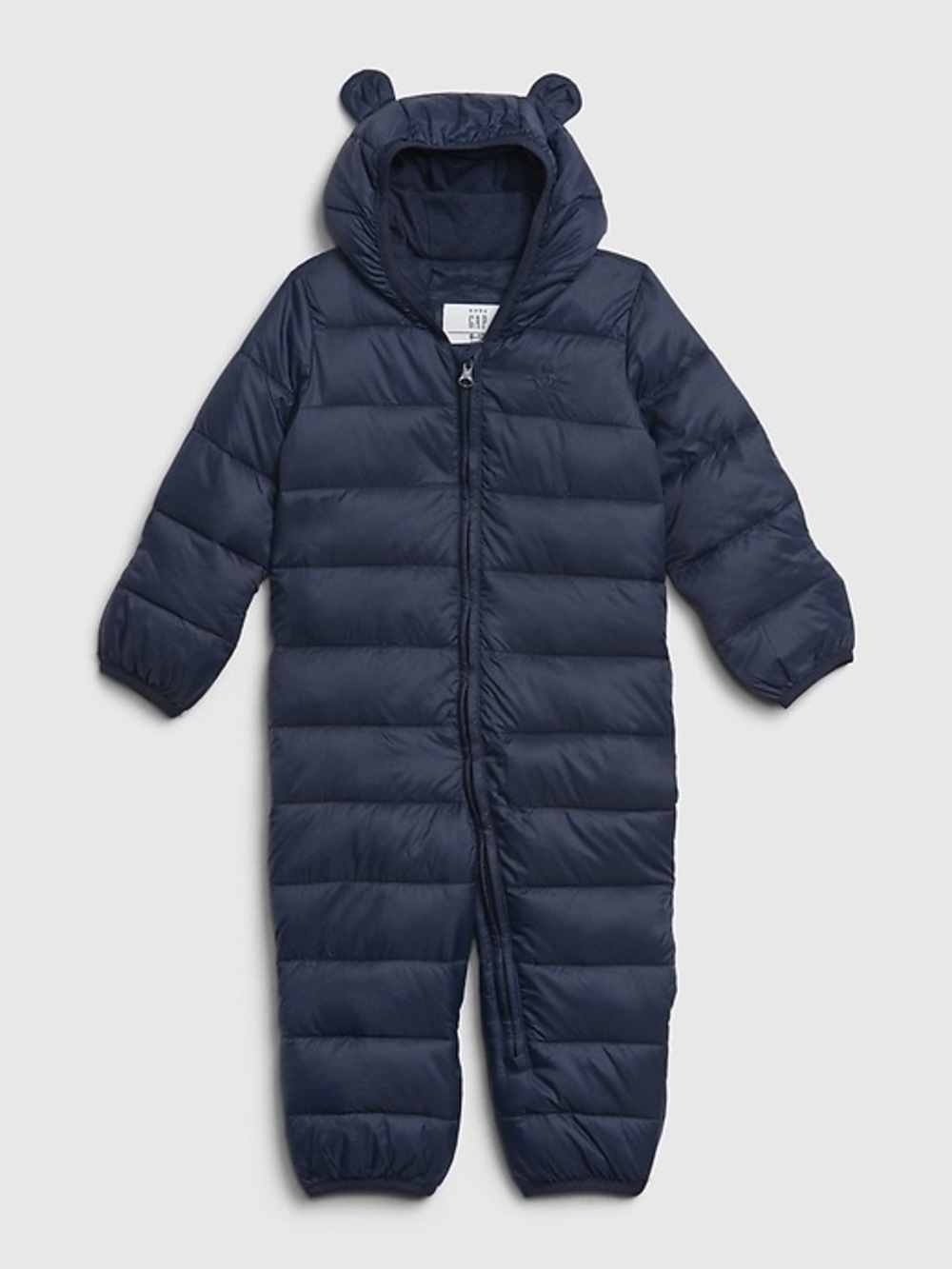 GAP Baby Upcycled Lightweight One-Piece Snowsuit - Navy - 12 -18 Months